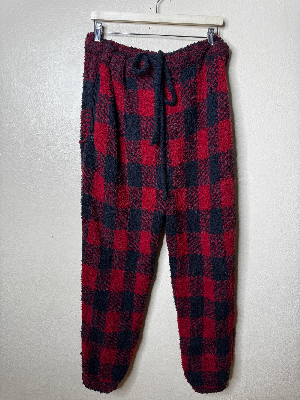 SKIMS Cozy Knit Joggers 4X/5X Brick Red Buffalo Plaid NWT